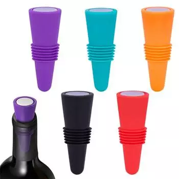Silicone Wine Bottle Stopper Leak Proof Beer Whiskey Bottle Champagne Accessories Closer Wine Cork Plugs Lid Bar Accessories