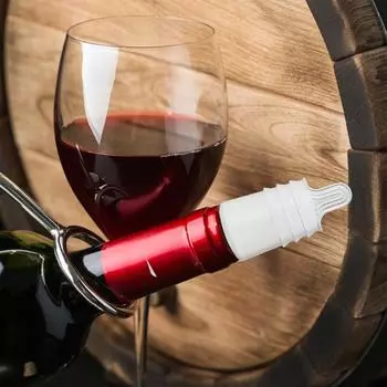 Silicone Wine Stopper 8PCS Silicone Wine Sealer For Wine Bottles Reusable Beer Bottle Cover Beverage Cover Saver Seals Tightly небесно-голубой
