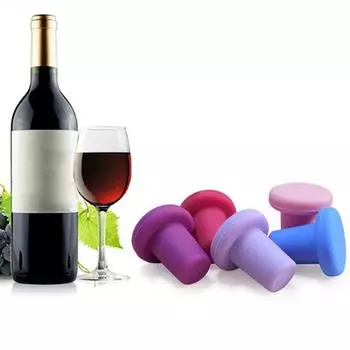 Silicone Wine Stoppers Food Grade Beer Beverage Bottle Caps Sealers Leak Free Fresh Keeping Plug Kitchen Gadget Bar Tools