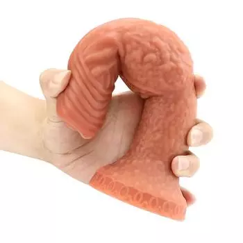 Силикагель большой двухслойный жидкий силиконовый дилдо с текстурированными венами и двойной плотностью для реалистичных ощущений - водонепроницаемый дизайн 23.5