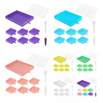 Силикагель Стразы Емкость Пластина Алмазная Живопись Аксессуары Подносы Алмазная Живопись Наборы Ручная Работа Бусины Хранение DIY Большие Инструменты Mixed color