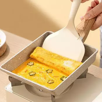 Силикагелевая лопатка Бытовая кухонная утварь Антипригарная лопатка для готовки Интегрированная силиконовая кухонная утварь Удобная ручка белый