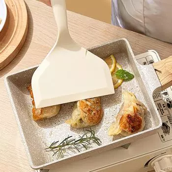 Силикагелевая лопатка Бытовая кухонная утварь Антипригарная лопатка для готовки Интегрированная силиконовая кухонная утварь Удобная ручка красный