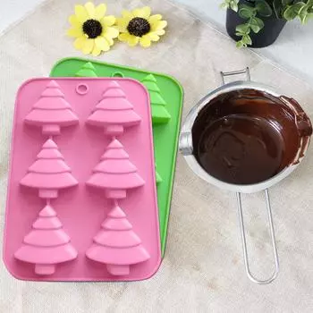 Силикон для выпечки шоколада «Рождественская елка», конфеты для торта ручной работы, 1 шт. розовый