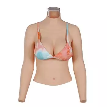 Силикон с силиконовым искусственным поддельным силиконом D цвет слоновой кости [KUMIHO] бюст, тип полутела, руки, топ для кроссдрессинга, костюм, груди, косплей,