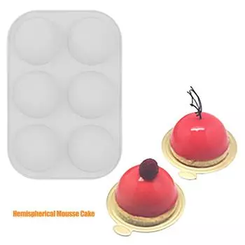 Силикон средней полусферы, выпечка для приготовления шоколада, торта, желе, купольного мусса белый