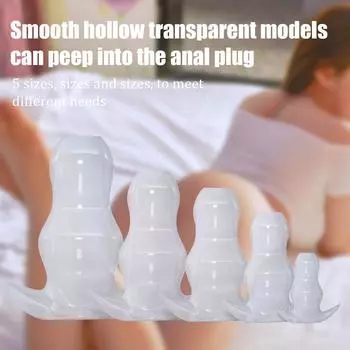 Силиконовая анальная пробка Анальная пробка G Point Back Court для мужчин и женщин, полая, 5 размеров S