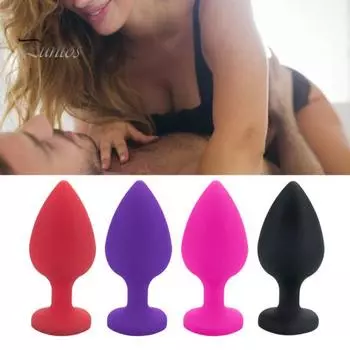 Силиконовая анальная пробка для спальни, гладкая полная стимуляция, бусины, секс-игрушка S