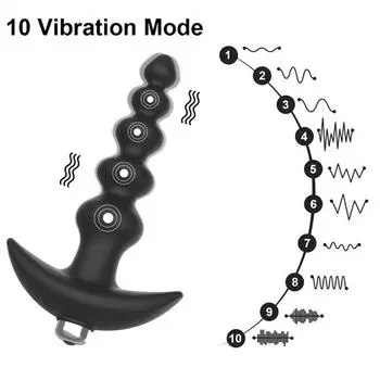 Силиконовая Анальная Пробка Вибратор Массажер Простаты Вибрирующий Анальная Пробка Стимулятор Анальные Бусы Секс