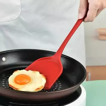 Силиконовая антипригарная лопатка для говядины, мяса, яиц, кухонный скребок, широкий инструмент для пиццы, кухонная утварь, сковорода, лопатка