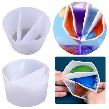 Силиконовая эпоксидная смесь для заливки краски, чашки для заливки краски, сделай сам, форма для акриловой краски, смолы, жидкие художественные инструменты для изготовления ювелирных изделий 3 grids белый
