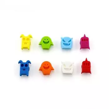 Силиконовая этикетка для вина, этикетка для красного вина, наклейка с присоской, подвесной распознаватель, этикетка для вечеринки, винная бирка, Хэллоуин 8 different colors