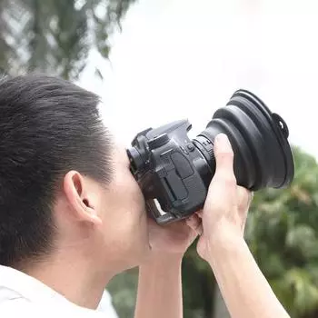 Силиконовая бленда объектива, не отражающая свет, антистеклянная крышка для фото и видеокамеры, устраняет блики, защищает Small