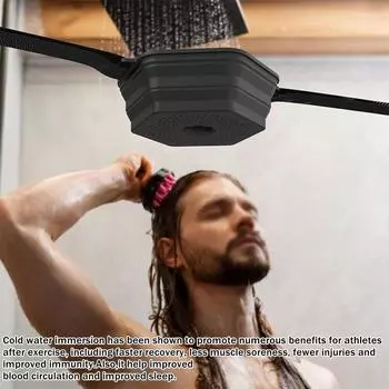 Силиконовая бочка для ледяной ванны, складная ведерко для купания, ледяная ванна, улучшенная циркуляция крови, быстрое охлаждение, ледяной душ, бочка для путешествий чёрный