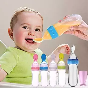Силиконовая бутылочка для кормления новорожденных, тренировочная ложка для риса, детские хлопья, пищевая добавка, безопасная посуда, инструменты, бутылочка для кормления