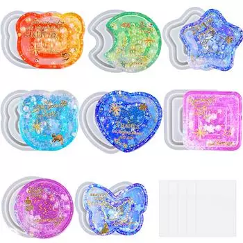 Силиконовая быстросохнущая УФ-смола Ryukyu маленькая круглая декоративная самодельная многоразовая форма, форма, форма, форма, стекло, животное, буква, кошка, заполнение, ручная работа,