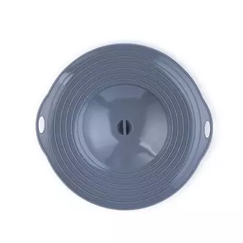 Силиконовая бытовая крышка для кастрюли с защитой от перелива, пыли, брызг, сохраняющая свежесть, кухонная крышка для кастрюли с защитой от кипения и высокой температуры серый