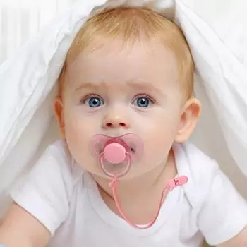 Силиконовая цепочка для детской соски, не содержащая бисфенол-А, детские игрушки для прорезывания зубов, держатель для соски-пустышки, зажим для малыша розовый