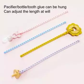 Силиконовая цепочка для соски, безопасная универсальная цепочка для детских игрушек и сосок, многофункциональная цепочка для соски чёрный