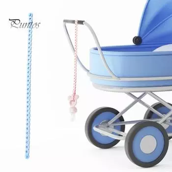 Силиконовая цепочка для соски, безопасная универсальная цепочка для детских игрушек и сосок, многофункциональная цепочка для соски чёрный