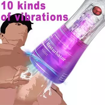 Силиконовая чашка для самолета, чашка для мастурбации пениса для мужчин, вибрационная машина для минета, прозрачная мягкая киска, секс-игрушка для взрослых Style A