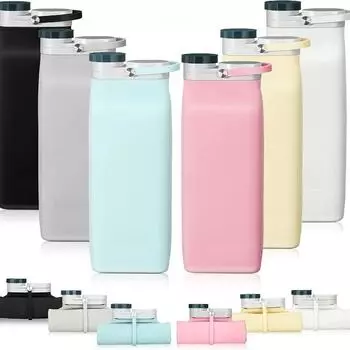 Силиконовая чашка для воды, фигурная бутылка для молока, красивая креативная портативная бутылка для воды для путешествий, минимализм, еда 400ml