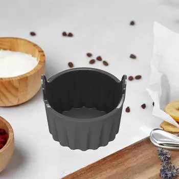 Силиконовая чашка для выпечки в аэрофритюрнице, модель воздушного кекса, воздушный вкладыш, для микроволновой печи серый