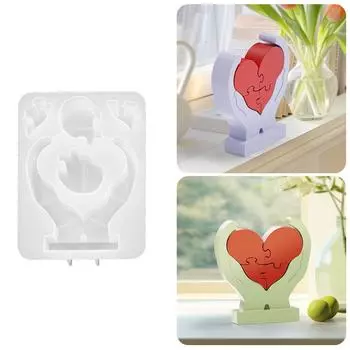 Силиконовая декоративная эпоксидная форма, милые руки, держащиеся в форме сердца, головоломки, форма для украшения дня Святого Валентина для Y любовника