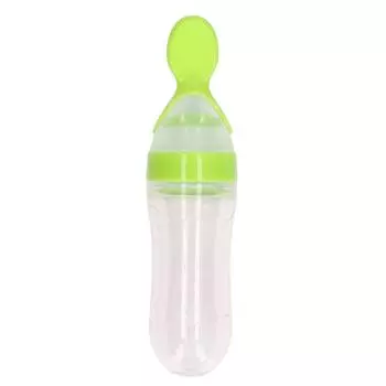 Силиконовая детская ложка для кормления ребенка мультяшная зеленая рисовая хлопья ложка для детского питания добавка для кормления силиконовый рис L