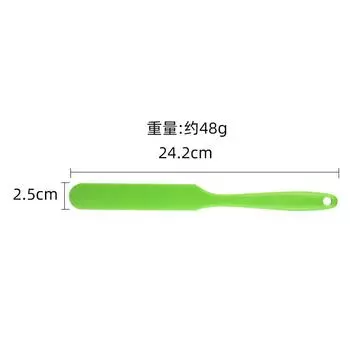 Силиконовая длинная лопатка, устойчивая к высоким температурам, многоцветная лопатка для крема, бытовые принадлежности для выпечки тортов, небольшие принадлежности, инструменты для выпечки зелёный