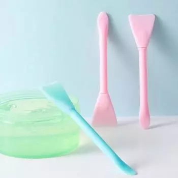 Силиконовая двуглавая кисть для маски для лица, мазок, кисть для маски для лица розовый