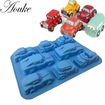 Силиконовая форма, 1 шт., автомобильная форма, силиконовая форма, форма для торта, инструменты для выпечки, формы для выпечки, инструмент для торта синий