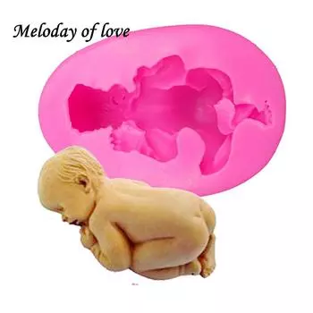 Силиконовая форма 3D для сна ребенка, форма для мыла ручной работы, шоколадный торт, сделай сам, инструменты для украшения печенья помадкой розовый