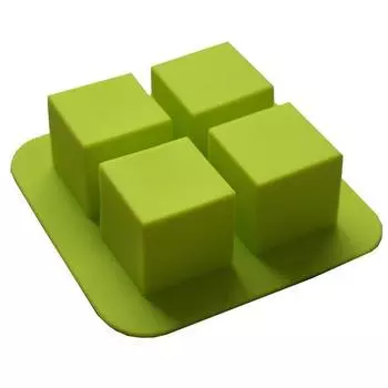 Силиконовая форма, 4-полая силиконовая форма для выпечки торта, форма для кексов, квадратный силиконовый лоток для льда random разноцветный