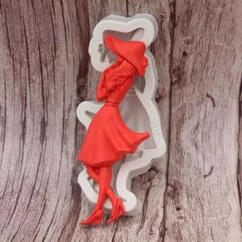 Силиконовая форма, 4 стиля, модная форма для девочек, форма для помадки, инструменты для украшения торта, шоколадная форма, инструменты для выпечки