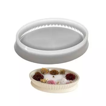 Силиконовая форма эллиптической формы для смолы, гипса и цементных подносов, инструмент для домашнего декоративного рукоделия, силиконовая текстура