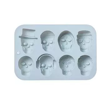 Силиконовая форма Череп Скелет для льда Фестиваль Печенье Шоколад Торт Выпечка