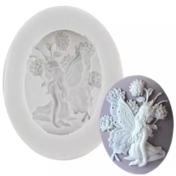 Силиконовая форма «Цветочная фея» для детской вечеринки, инструменты для украшения торта из помадки, формы для шоколадной мастики, полимерная глина, формы для конфет