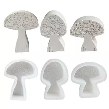 Силиконовая форма для ароматерапии, форма для свечей, форма для мыла, смола, 3D мини-грибная форма для изготовления свечей, ручная работа S белый