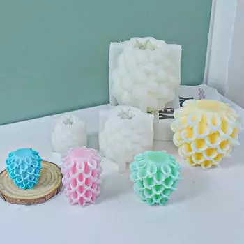 Силиконовая форма для ароматизированной свечи Chou Kai Morning Glory - простая форма для ароматерапии из гипса, каменная форма для диффузора Small Morning Glory Pillar Candle Mold белый