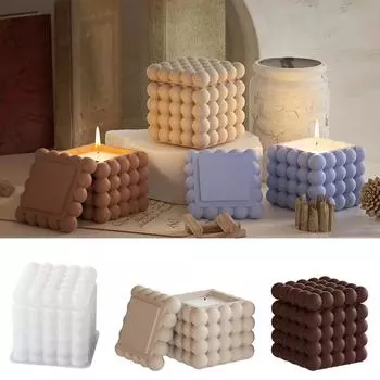 Силиконовая форма для банки для хранения с крышкой, набор форм для подсвечника из смолы, цемента, бетона и гипса, домашний декор