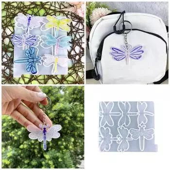 Силиконовая форма для брелка «Стрекоза» Универсальная силиконовая форма для создания брелков «Стрекоза» в мастерских или дома