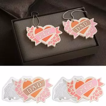 Силиконовая форма для брелока MOM DAD в форме сердца, украшение, кулон, форма для поделок, подарок на День отца и матери, поделки своими руками 1