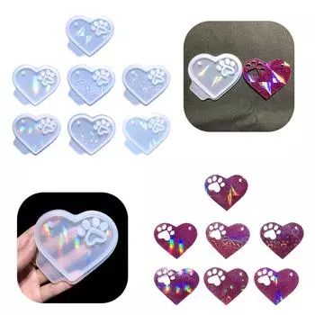 Силиконовая форма для брелока «Свет и тень» с отверстием для брелока-подвески, форма ручной работы, подарок на день святого Валентина, ювелирные изделия на день рождения 7