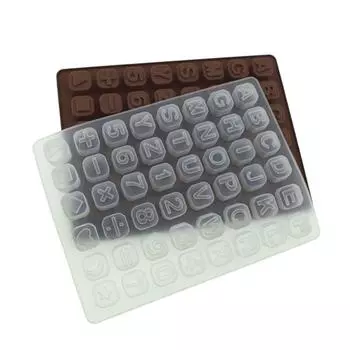 Силиконовая форма для букв и цифр, 48 ячеек, мягкие конфеты, шоколадные формы для выпечки, многофункциональная форма для выпечки для украшения торта