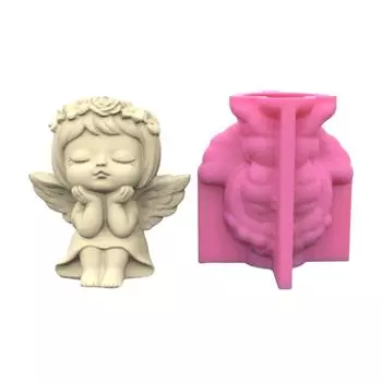 Силиконовая форма для цветочного горшка с ангелом и девушкой, бетонный подсвечник, силиконовая форма для подсвечника, сочная форма для цветочного горшка, форма для цементной глины A