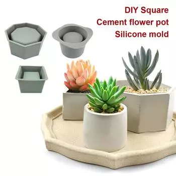 Силиконовая форма для цветочного горшка своими руками, бетонная форма для цветочного горшка, посадка растений