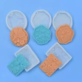 Силиконовая форма для цветов Бабочка DIY Расширенный ароматизированный гипсовый кулон для автомобиля Ароматерапия Восковые таблетки Формы для мыла из глины