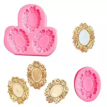 Силиконовая форма для фоторамки в стиле ретро подходит для аксессуаров для украшения торта 1*8.9*8.7cm