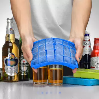 Силиконовая форма для горячего шоколада, желе, пудинга, форма для приготовления шоколада, 24 кубика льда фиолетовый